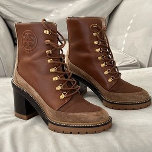 Tory Burch Miller Lug Sole boots. Worn once!!
